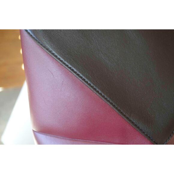 Loewe Puzzle Fold Tote Crimson/Dark Bordeaux Bag Women - Picture 12 of 12